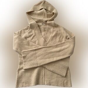 Anthropologie Tan Hooded Crop Top